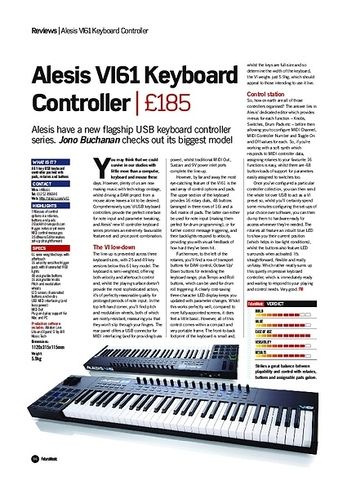 Future Music Alesis VI61 Future Music Alesis VI61