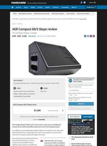 MusicRadar.com AER Compact 60/3 Slope MusicRadar.com AER Compact 60/3 Slope