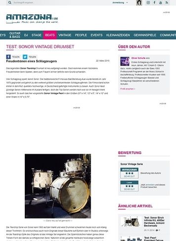 Amazona.de Test: Sonor Vintage Drumset Amazona.de Test: Sonor Vintage Drumset