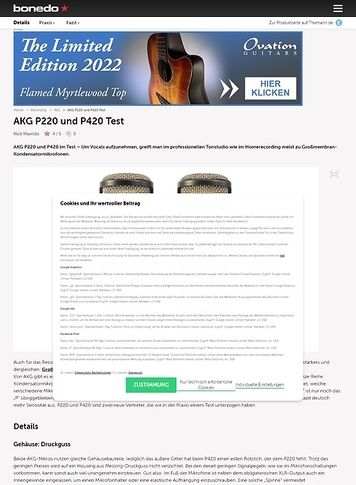 Bonedo.de AKG P220 und P420 Bonedo.de AKG P220 und P420