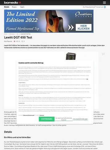 Bonedo.de Lewitt DGT 650 Bonedo.de Lewitt DGT 650