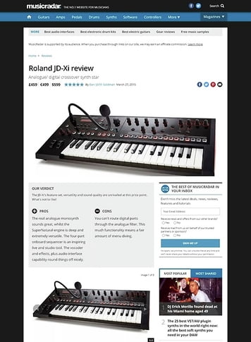 MusicRadar.com Roland JD-Xi MusicRadar.com Roland JD-Xi