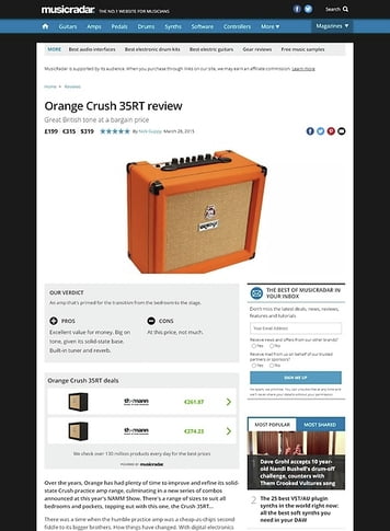 MusicRadar.com Orange Crush 35RT MusicRadar.com Orange Crush 35RT