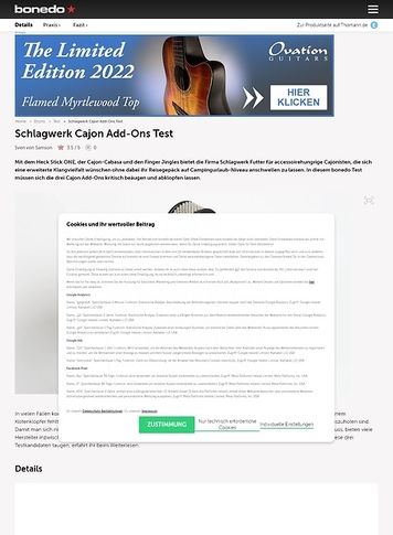 Bonedo.de Schlagwerk Cajon Add-Ons Bonedo.de Schlagwerk Cajon Add-Ons