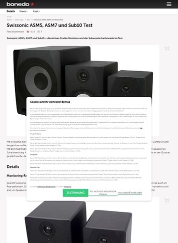 Bonedo.de Swissonic ASM5, ASM7 und Sub10 Bonedo.de Swissonic ASM5, ASM7 und Sub10