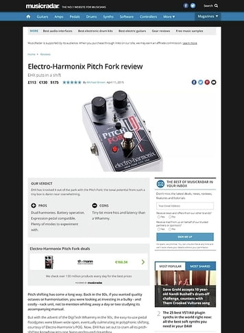 MusicRadar.com Electro-Harmonix Pitch Fork MusicRadar.com Electro-Harmonix Pitch Fork