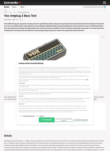 Bonedo.de Vox Amplug 2 Bass Bonedo.de Vox Amplug 2 Bass