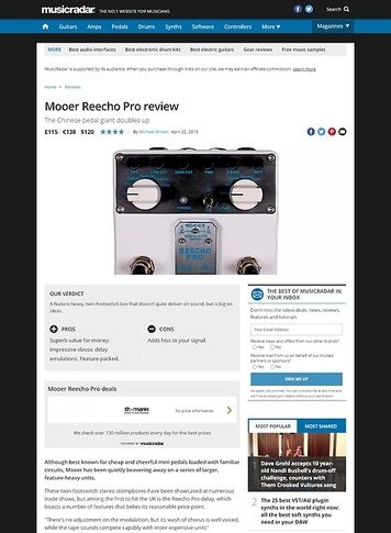 MusicRadar.com Mooer Reecho Pro MusicRadar.com Mooer Reecho Pro
