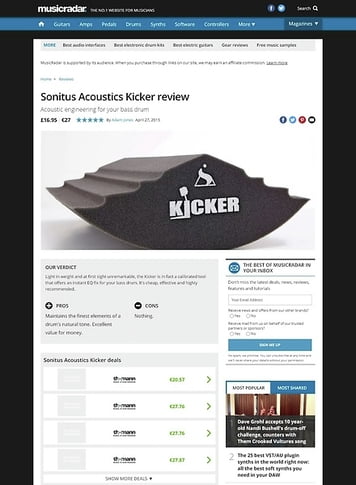 MusicRadar.com Sonitus Acoustics Kicker MusicRadar.com Sonitus Acoustics Kicker