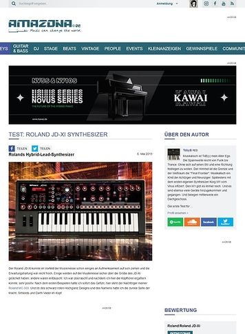 Amazona.de Test: Roland JD-Xi, Synthesizer Amazona.de Test: Roland JD-Xi, Synthesizer