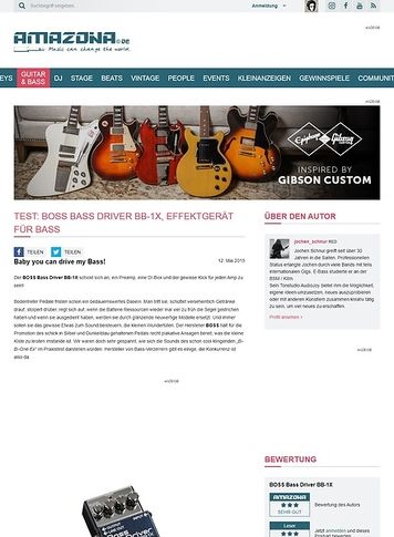 Amazona.de Test: BOSS Bass Driver BB-1X, Effektgerät für Bass Amazona.de Test: BOSS Bass Driver BB-1X, Effektgerät für Bass