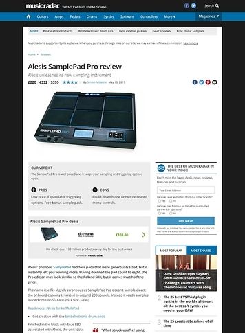 MusicRadar.com Alesis SamplePad Pro MusicRadar.com Alesis SamplePad Pro
