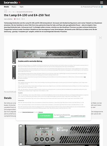 Bonedo.de the t.amp E4-130 und E4-250 Bonedo.de the t.amp E4-130 und E4-250