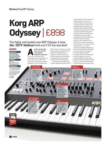 Future Music Korg ARPOdyssey Future Music Korg ARPOdyssey
