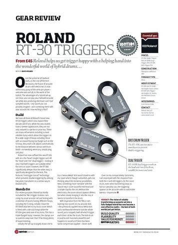Rhythm Roland RT 30 Triggers Rhythm Roland RT 30 Triggers