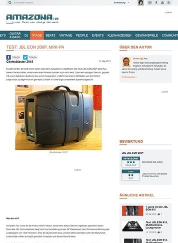 Amazona.de Test: JBL EON 206P, Mini-PA Amazona.de Test: JBL EON 206P, Mini-PA