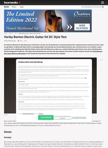 Bonedo.de Harley Benton Electric Guitar Kit DC Style Bonedo.de Harley Benton Electric Guitar Kit DC Style