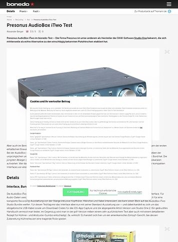 Bonedo.de Presonus AudioBox iTwo Bonedo.de Presonus AudioBox iTwo