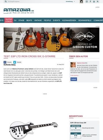 Amazona.de Test: ESP LTD Iron Cross SW, E-Gitarre Amazona.de Test: ESP LTD Iron Cross SW, E-Gitarre