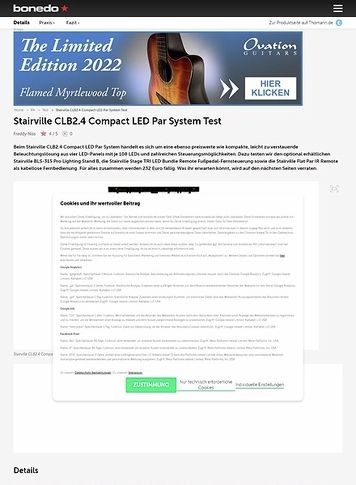 Bonedo.de Stairville CLB2.4 Compact LED Par System Bonedo.de Stairville CLB2.4 Compact LED Par System