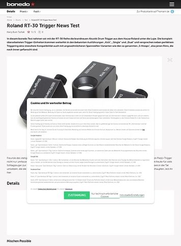 Bonedo.de Roland RT-30 Trigger Bonedo.de Roland RT-30 Trigger