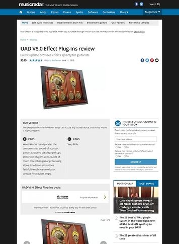 MusicRadar.com UAD V8.0 Effect Plug-Ins MusicRadar.com UAD V8.0 Effect Plug-Ins