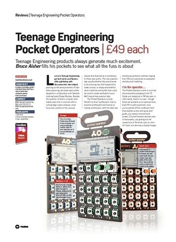 Future Music Teenage Engineering Pocket Operators Future Music Teenage Engineering Pocket Operators