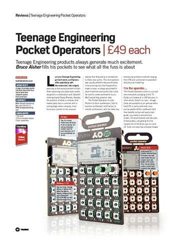 Future Music Teenage Engineering Pocket Operators Future Music Teenage Engineering Pocket Operators