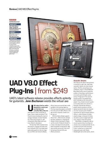 Future Music UAD V8.0 Effect Plug-Ins Future Music UAD V8.0 Effect Plug-Ins