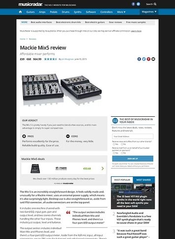 MusicRadar.com Mackie Mix5 MusicRadar.com Mackie Mix5