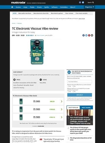 MusicRadar.com TC Electronic Viscous Vibe MusicRadar.com TC Electronic Viscous Vibe