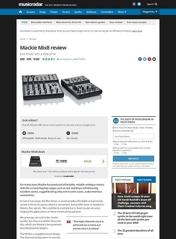 MusicRadar.com Mackie Mix8 MusicRadar.com Mackie Mix8