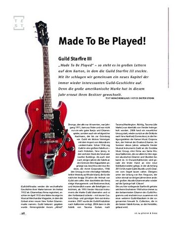 Gitarre & Bass Guild Starfire III, E-Gitarre Gitarre & Bass Guild Starfire III, E-Gitarre