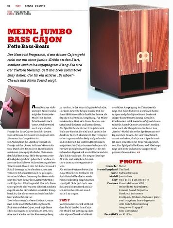 Sticks Meinl Jumbo Bass Cajon Sticks Meinl Jumbo Bass Cajon
