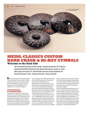 Sticks Meinl Classics Custom Dark Crash & Hi-Hat Cymbals Sticks Meinl Classics Custom Dark Crash & Hi-Hat Cymbals