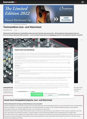 Bonedo.de Testmarathon Live- und Kleinmixer Bonedo.de Testmarathon Live- und Kleinmixer