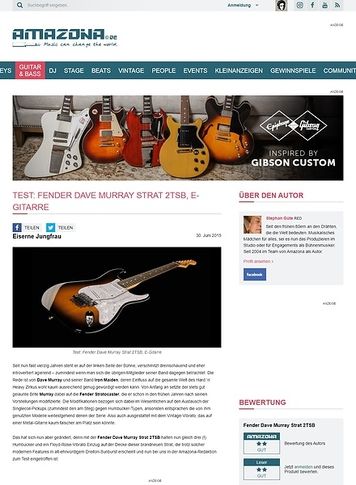 Amazona.de Test: Fender Dave Murray Strat 2TSB, E-Gitarre Amazona.de Test: Fender Dave Murray Strat 2TSB, E-Gitarre