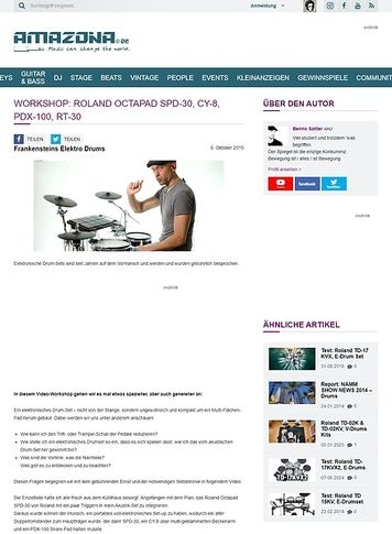 Amazona.de Workshop: Roland Octapad SPD-30, CY-8, PDX-100, RT-30 Amazona.de Workshop: Roland Octapad SPD-30, CY-8, PDX-100, RT-30