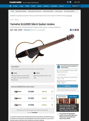 MusicRadar.com Yamaha SLG200S Silent Guitar MusicRadar.com Yamaha SLG200S Silent Guitar