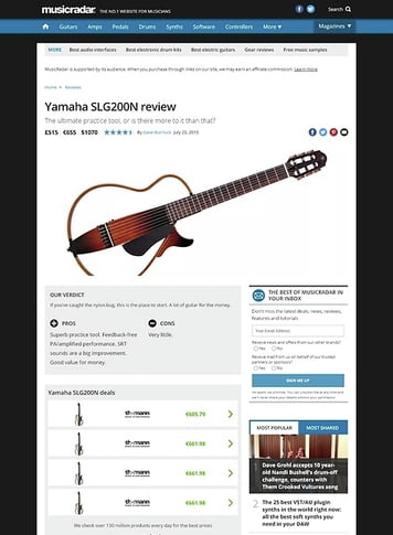 MusicRadar.com Yamaha SLG200N MusicRadar.com Yamaha SLG200N