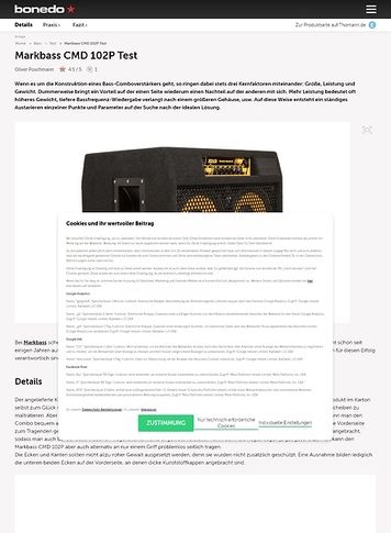 Bonedo.de Markbass CMD 102P Bonedo.de Markbass CMD 102P