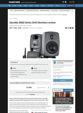 MusicRadar.com Genelec 8000 Series SAM Monitors MusicRadar.com Genelec 8000 Series SAM Monitors