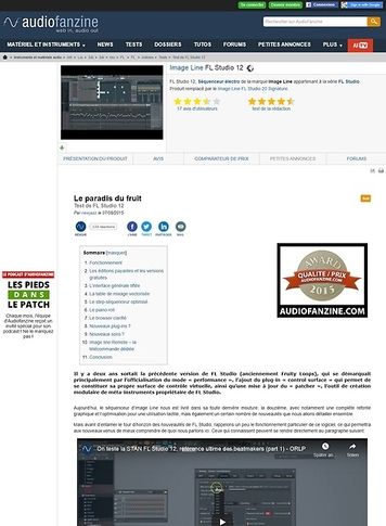 Audiofanzine.com Image Line FL Studio 12 Audiofanzine.com Image Line FL Studio 12
