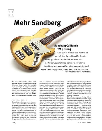 Gitarre & Bass Sandberg California TM 4-string, E-Bass Gitarre & Bass Sandberg California TM 4-string, E-Bass