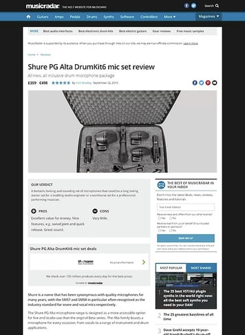 MusicRadar.com Shure PG Alta DrumKit6 MusicRadar.com Shure PG Alta DrumKit6