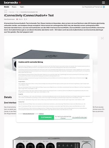 Bonedo.de iConnectivity iConnectAudio4+ Bonedo.de iConnectivity iConnectAudio4+
