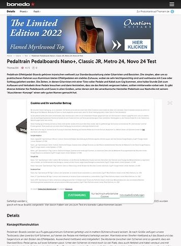 Bonedo.de Pedaltrain Nano+, Classic JR, Metro 24, Novo 24 Bonedo.de Pedaltrain Nano+, Classic JR, Metro 24, Novo 24