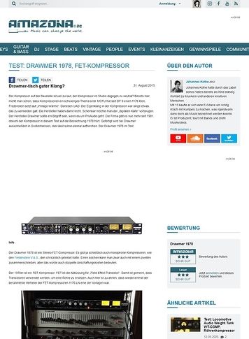 Amazona.de Test: Drawmer 1978, FET-Kompressor Amazona.de Test: Drawmer 1978, FET-Kompressor