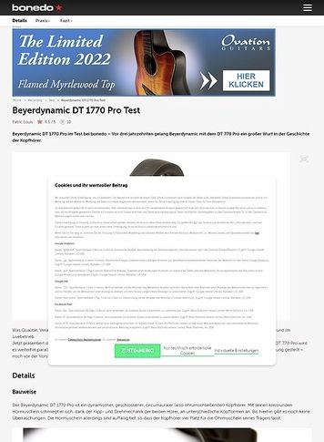 Bonedo.de Beyerdynamic DT 1770 Pro Bonedo.de Beyerdynamic DT 1770 Pro