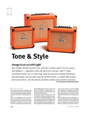 Gitarre & Bass Orange Crush 12/20RT/35RT, Gitarren-Combos Gitarre & Bass Orange Crush 12/20RT/35RT, Gitarren-Combos